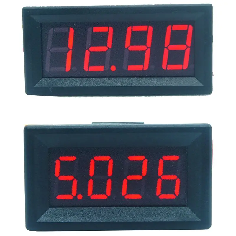 Цифровой светодиодный мини-дисплей 4 бита 0-100 в вольтметр панель измеритель