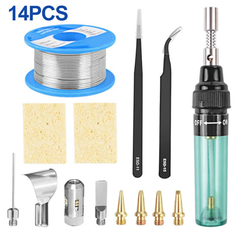 

14 in 1 MT-100 Gas Welder Electric Welding Tool Cordless Gas Soldering Iron