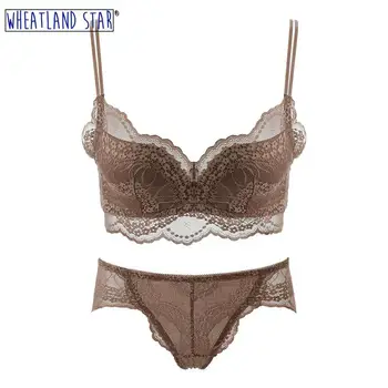 

Lingerie Feminina Sexy Hot Wire Free Underwear Sets Push Up Bra and Panty Set Adjusted Straps Women's Lingerie Female Intimates