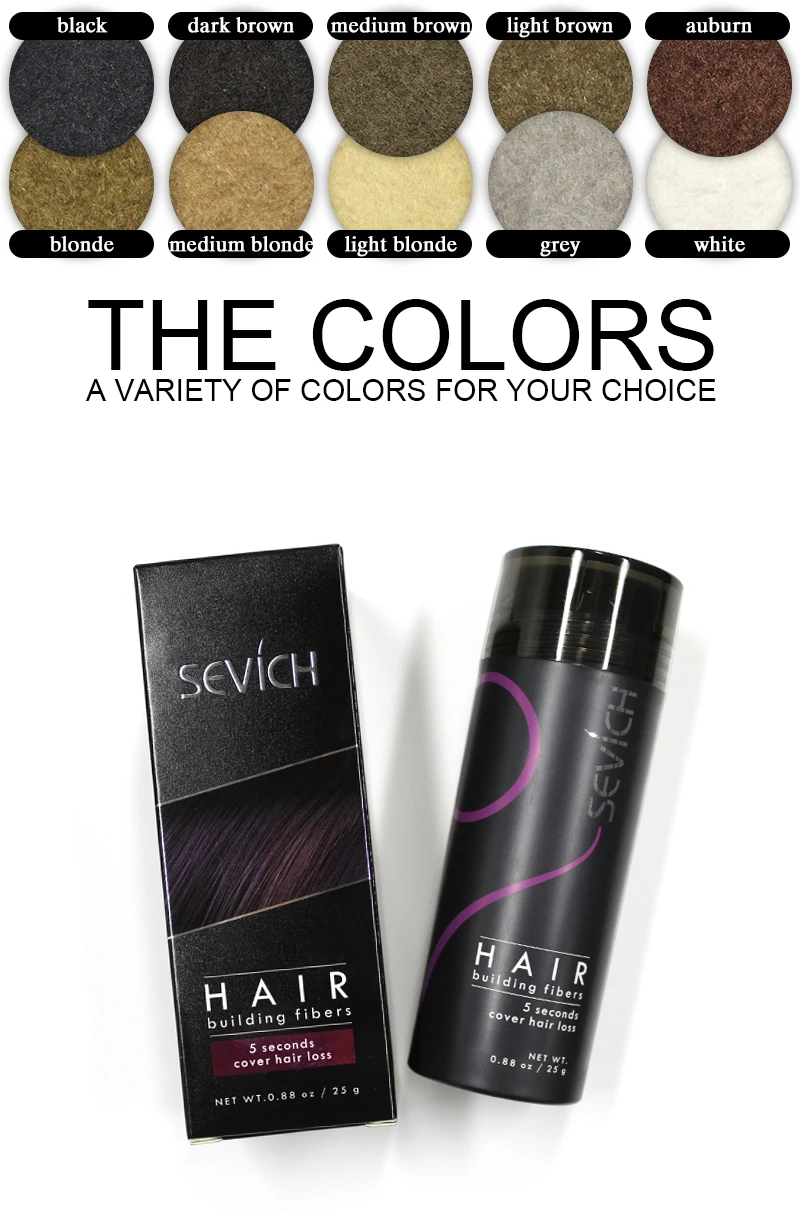 Sevich Unisex Hair Fiber Spray and Applicator for Hair Loss Treatment