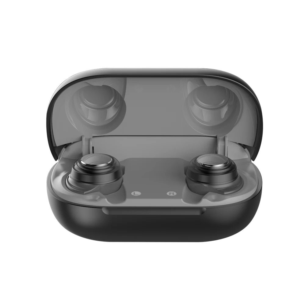 Black Светодиодный bluetooth-наушник type-c 5,0, беспроводные наушники TWS, гарнитура, спортивные наушники blutooth, вкладыши для Android IPhone - Цвет: Black