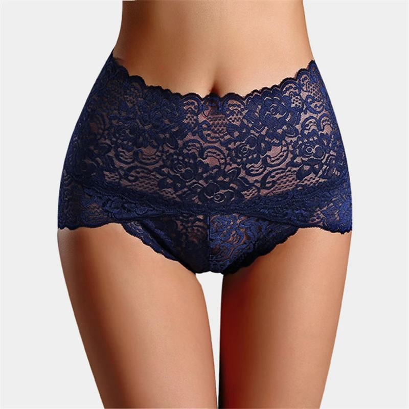 Women Sexy Floral Lace Panties Underwear Briefs High Waist Panties Super Thin Hollow Ladies Breathable Boxer Shorts