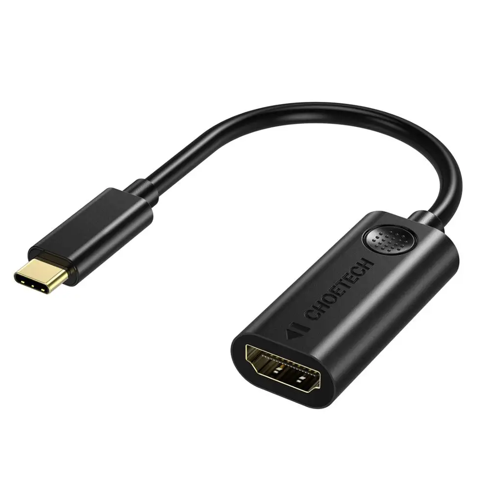 CHOETECH USB C к HDMI Кабель-адаптер 4 k@ 60 Гц Тип C к HDMI конвертер для iPad Pro/Macbook Air MacBook Pro S10/S9 mate 30 - Цвет: Черный