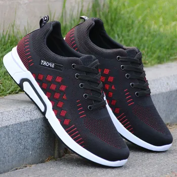 

2020 New Arrival Men Shoes Spring Summer Breathable Mesh Shoes Male Fly-knit Walking Man Footwear Korean Lightweight Sneakers