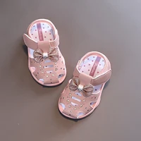 New Summer Sandals Shoes Cute Sweet Fashion Children Leathers Princesses Shoes For Girls Baby Breathable Hoolow Out Bow Shoes 4