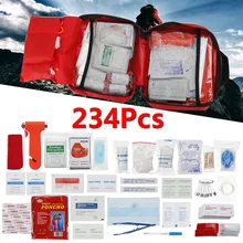 234 шт./компл. SOS аварийного кемпинга для повышения степени выживания; средства аварийного спасения; аварийно-спасательное оборудование на открытом воздухе Шестерни тактический инструмент небольшой аптечка первой помощи Портативный дорожная сумка для лекарств