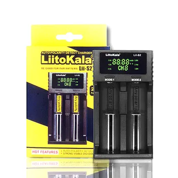 

LiitoKala LII-S2 LCD Battery Smart Charger 3.7V 18650 18350 18500 16340 21700 20700B 20700 14500 26650 AAA Ni-MH NI-Cd