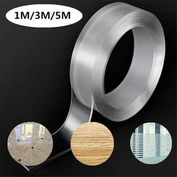 

Kitchen Accessories Organizer Reusable Adhesive Nano Magic Traceless Tape Sticker Kitchen Gadget Holder Hook Home Accessories-S