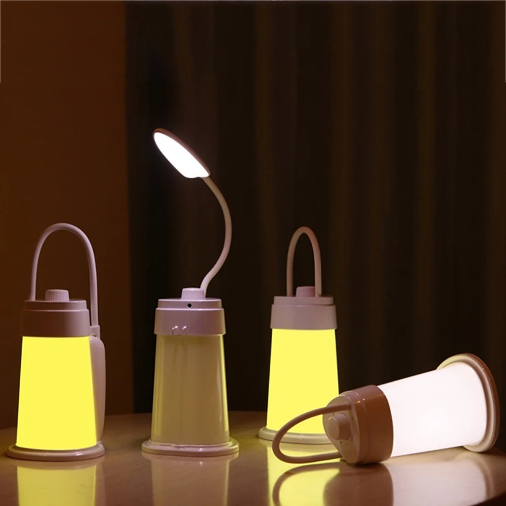 

2 In 1 Portable Night Light Table Lamp with Timing Function USB Adjustable Table Night Light Energy Saving Simple Home
