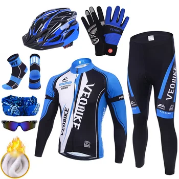 

Pro Cycling Jersey Team Mountain Bike Clothing Men Bicycle Clothes Winter Thermal Warm Outdoor Sport Cycle Wear Set Accessories