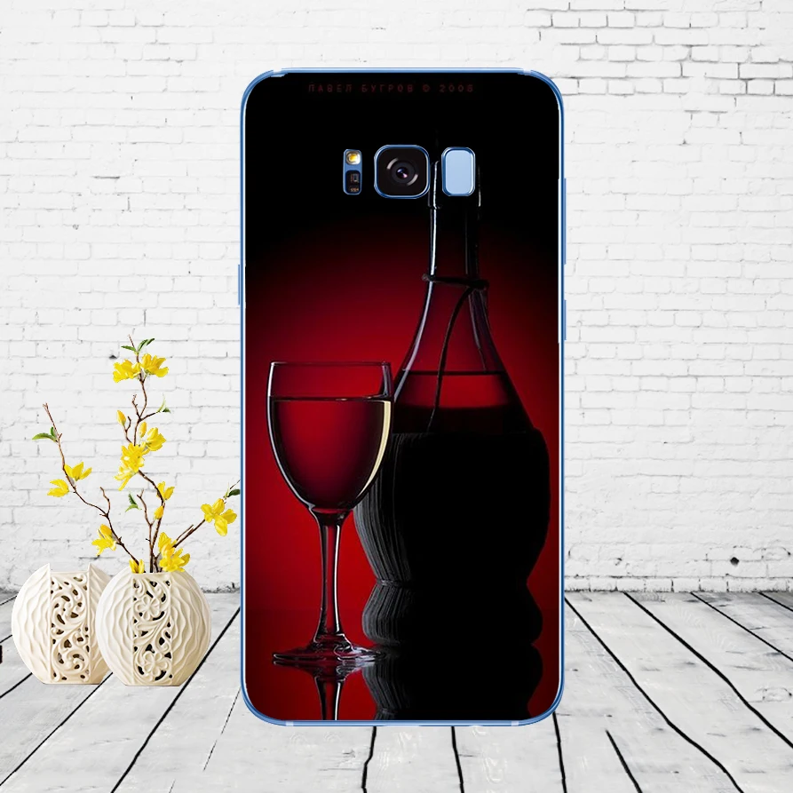 6 128 мягкий резиновый силиконовый чехол с рисунком медведя и вина для samsung Galaxy S6 S7 edge S8 S9 S10 plus A70 A50 - Цвет: 6