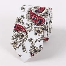 6cm flores impressas gravata moda masculina gravata floral pastoral magro laços de algodão festa de casamento festival banquete acessórios