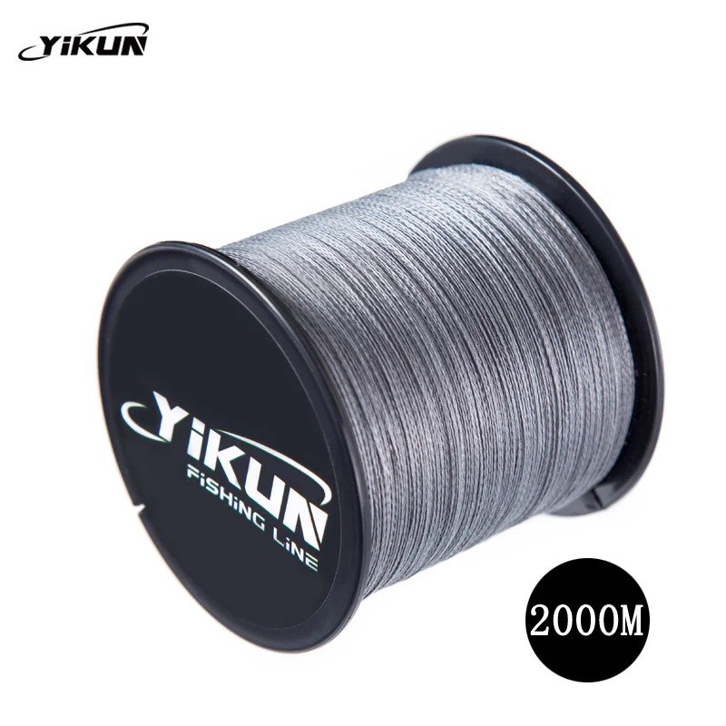 YIKUN 2000 м суперпрочный, японский многонитевая PE плетеная леска 8LB-120LB