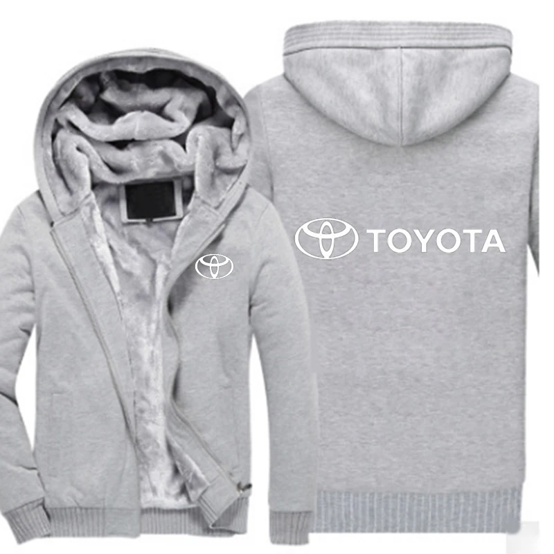 Мужской бренд Toyota, зимняя куртка с капюшоном на молнии, унисекс, утепленные удобные пальто с логотипом, модные белые толстовки с принтом