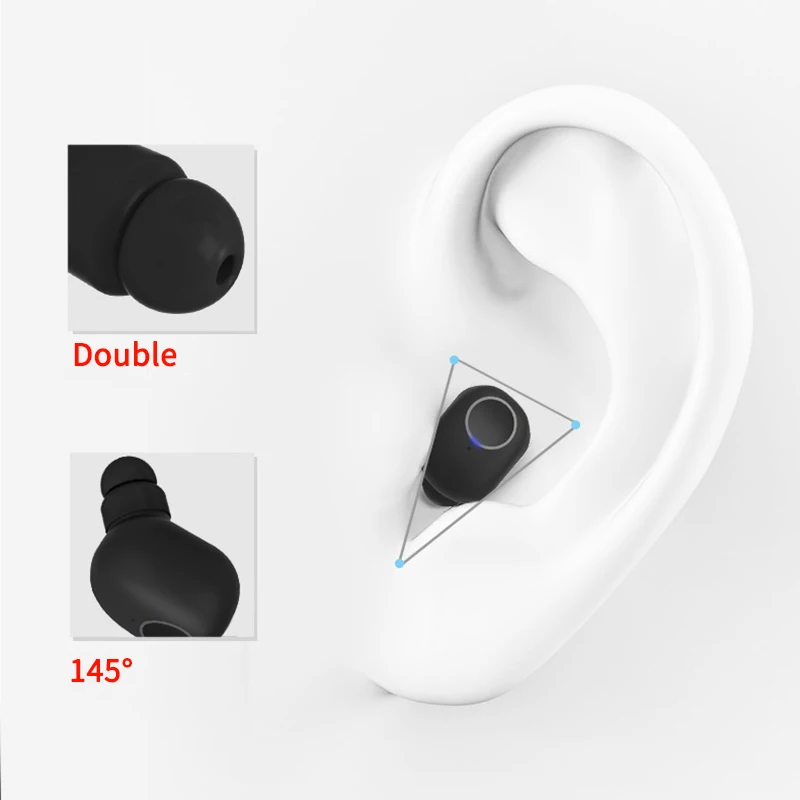 TWS Mini Earbuds Bluetooth 5 0 Earphones Wireless Noise Canceling Headset Headphone with Dual Mic for iPhone x Samsung