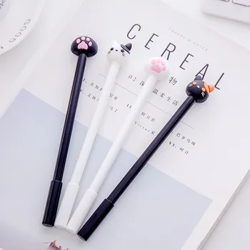 

2 Pcs/lot Cat Paw Gel Pens Kawaii Students Stationery Writing Signing Pen Cute Children Gifts Creative School Office Supplies