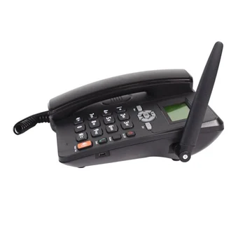 

EU Plug Desktop Wireless 2G Card Telephone GSM Fixed Phone Support SIM Card with FM Radio Fixed Radiotelephone Wired Phone