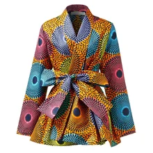 Африканская одежда для женщин, куртка, африканская куртка с принтом Анкары, осенняя зимняя одежда, африканская одежда для женщин, традиционная одежда