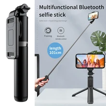 Faltbare Bluetooth Mini Selfiestick Q01 Bluetooth Selfie Stick Stativ mit Bluetooth Remote für iPhone Android-Handy