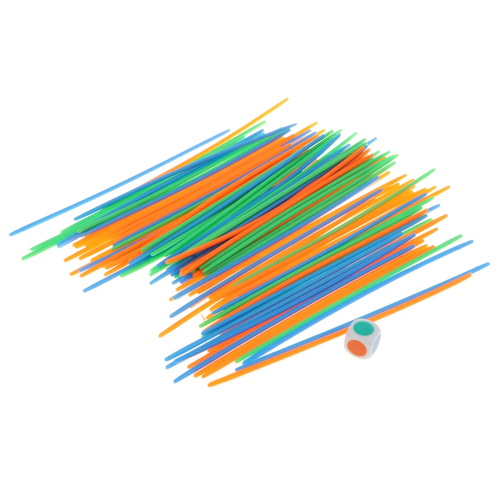100 PCS Colorful Mikado Pickup Sticks Game Set Parent-child Interactive Toy pickup sticks game