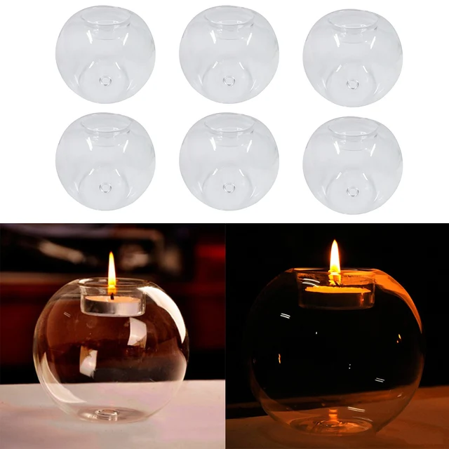 7.5cm Glass Tea light Holder Plant Terrariums Glass Orbs Air