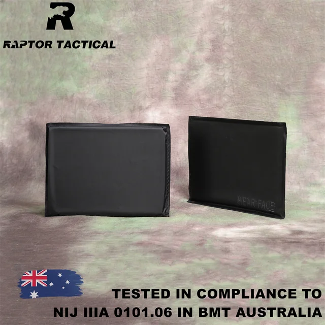 BulletProof Plate 6"x8" NIJ Level IIIA 3A 0101.06 Soft Ballistic Side Panel Two Pieces - Raptor Tactical 4