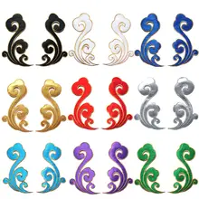 2 шт золотые серебряные черные народные тканевые нашивки для шитья, железные значки, вышивка для одежды, самодельные Аппликации, украшение для рукоделия