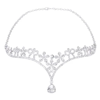 

Crown Tiara Bridal Bridesmaid Crystal Rhinestone Flower/ Frontlet