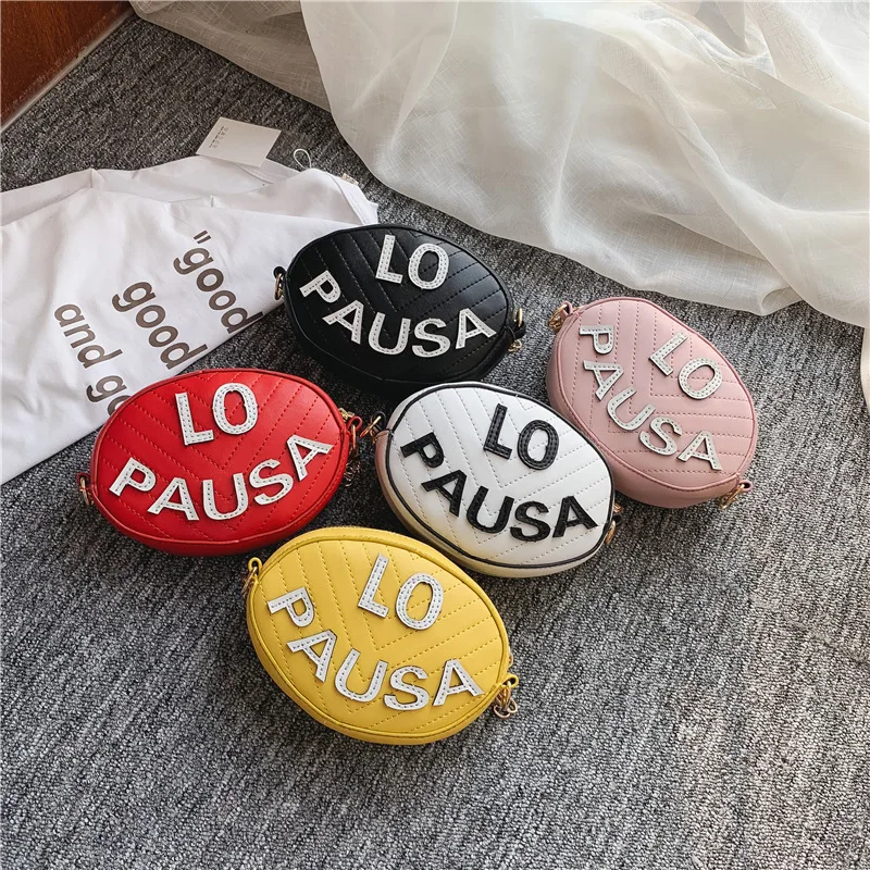 

Children Small Bag 2020 Spring And Summer Lettered Shoulder Bag Chain Mini Shoulder Bag Fashion Men And Women Children Square Sl