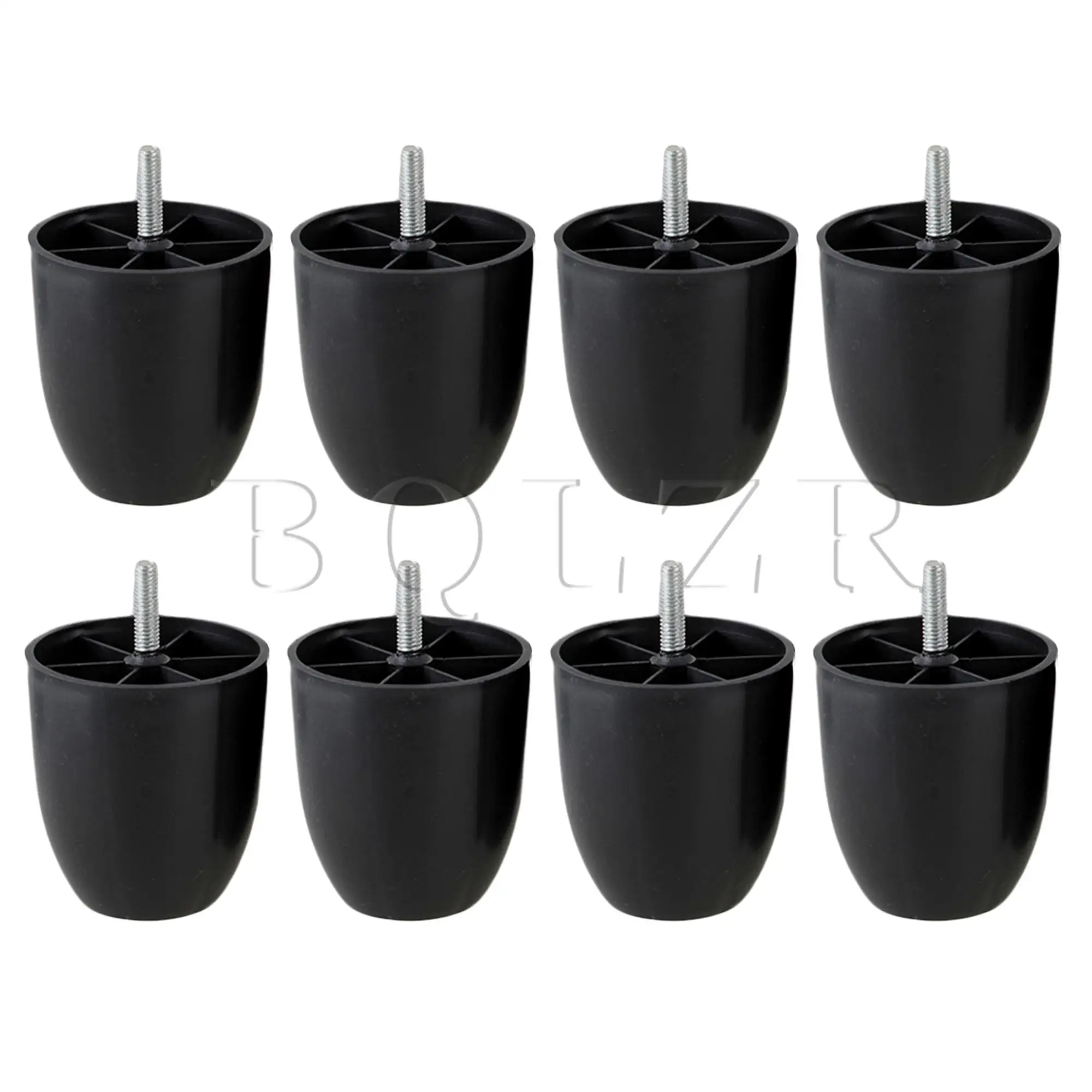 

BQLZR 8pcs Black Couch Furniture Legs Replacement Old Sofa Feet 45x72.2x80mm