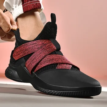 

Fashion Popular Damping Basketball Shoes Soft High Top Quality Run En Sneakers Men Sneakers Increase Non-slip Men Casual Shoes