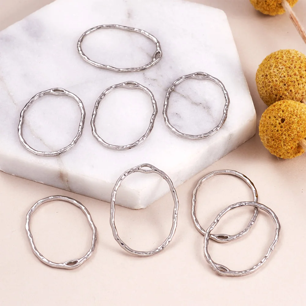 Alloy Open Back Bezel Pendants Rectangle Oval Round Frame Charms For DIY Resin Pressed Flower Jewelry Making Accessories 10pcs alloy pendant resin charms metal charm jewelry charms