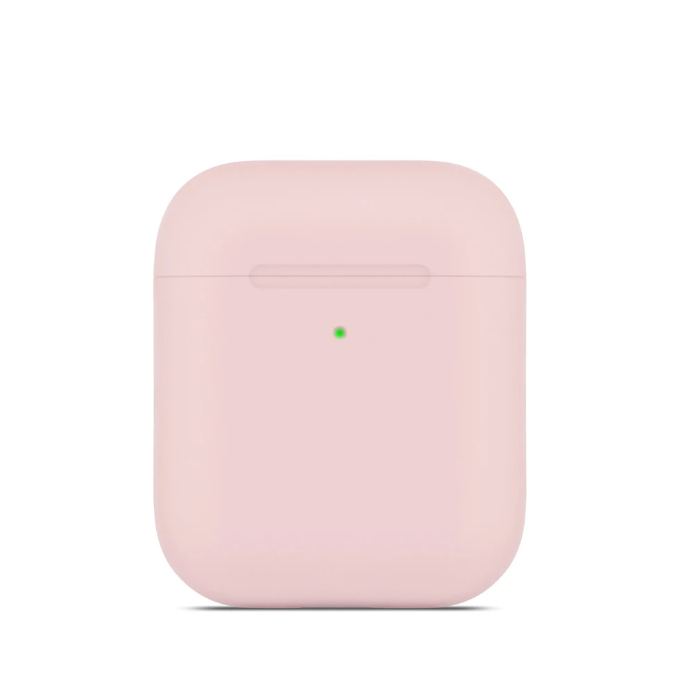 Macaron ультра тонкий чехол для наушников для Airpods чехол милый силиконовый Bluetooth наушники защитный чехол-2 поколения 20 цветов - Цвет: 12