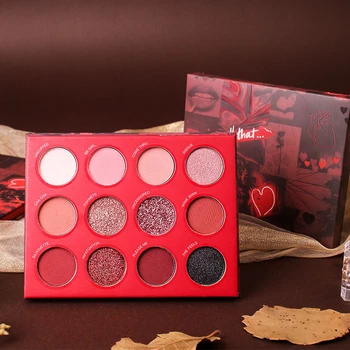 

GUICAMI Valentine Eyeshadow Palette Glitter Long Lasting Shiny Matte Eye Pigment Cosmetic Makeup Kосметика