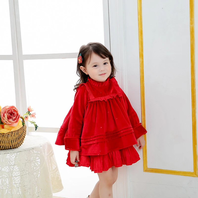 1 6 Ans Automne Hiver Enfants Vetements Robe En Dentelle Rouge Noel Rouge Princesse Robes Anniversaire Mariage Robe Elegante Pour Fille Aliexpress