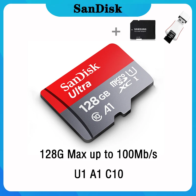 Sandisk Ultra Micro SD 128 ГБ 32 ГБ 64 Гб 256 Гб 16 Гб 400 Гб Micro SD карта SD/TF флэш-карты памяти 32 64 128 Гб microSD для телефона