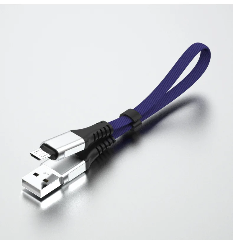 2.4A Быстрая зарядка портативный USB кабель type C Micro кабель нейлоновая оплетка type-C короткое USB зарядное устройство для samsung S9 S8 S7 0,3 м провод