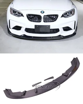 

Real Carbon Fiber Front Lip Spoiler side splitter 3pcs for BMW F87 M2