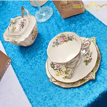 

12x72-Inch Table Runner Turquoise Sequin Table Runners Elegant Table Decoration for Wedding Party Banquet-M1012