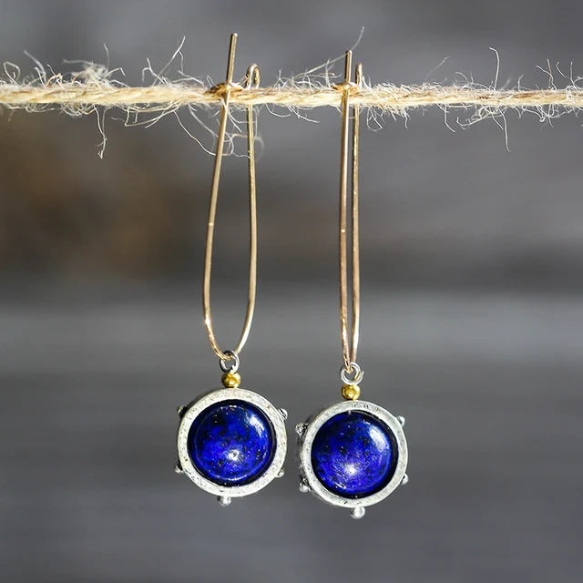 2021 Bohemian Ethnic Style Green Dangle Earrings For Women Tribal Jewelry Vintage Long Drop Earring Fashion Personality Gift Earring D319