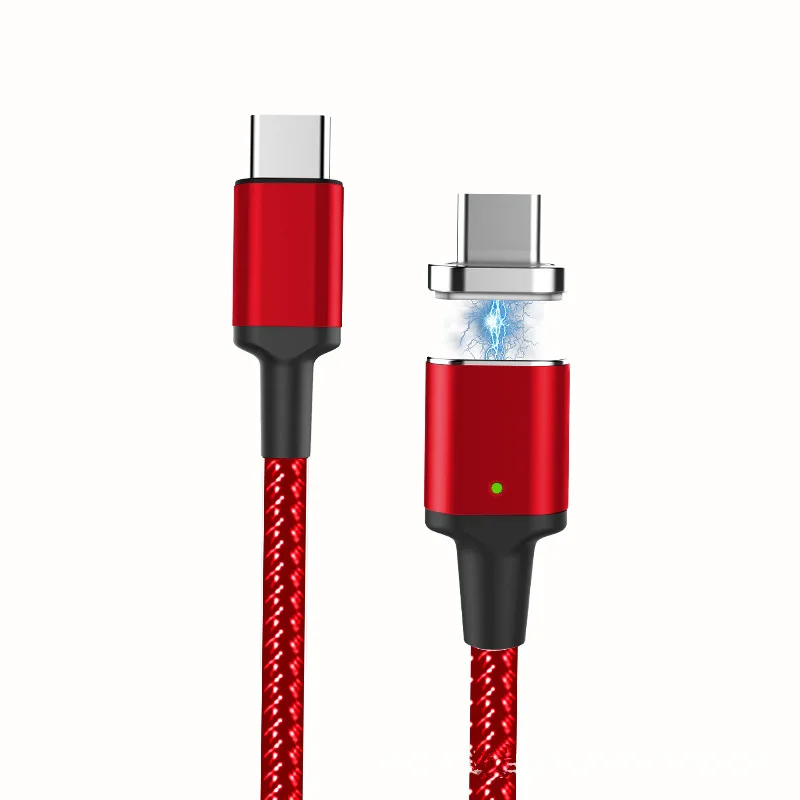 Завод PD Быстрая зарядка нейлоновый Плетеный 5А Магнитный usb type C кабель типа C