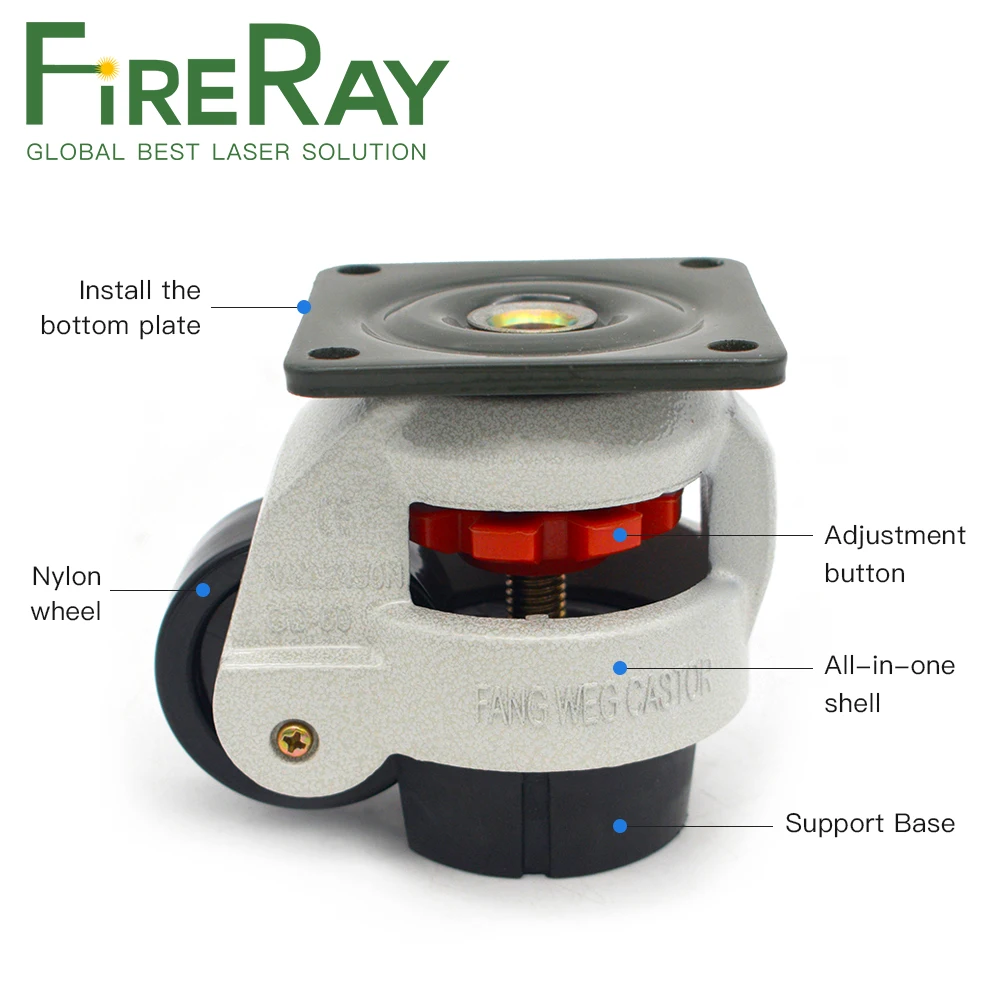 Универсальное колесо FireRay GD60 плоское дно и винтовой Тип для CO2 лазерной резки