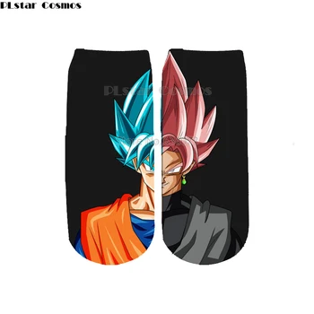 

Plstar Cosmos Cartoon anime Cool 3dPrint socks Dragon Ball Saiya Funny sock 3D Short sock Men Women high quality dropshopping a8