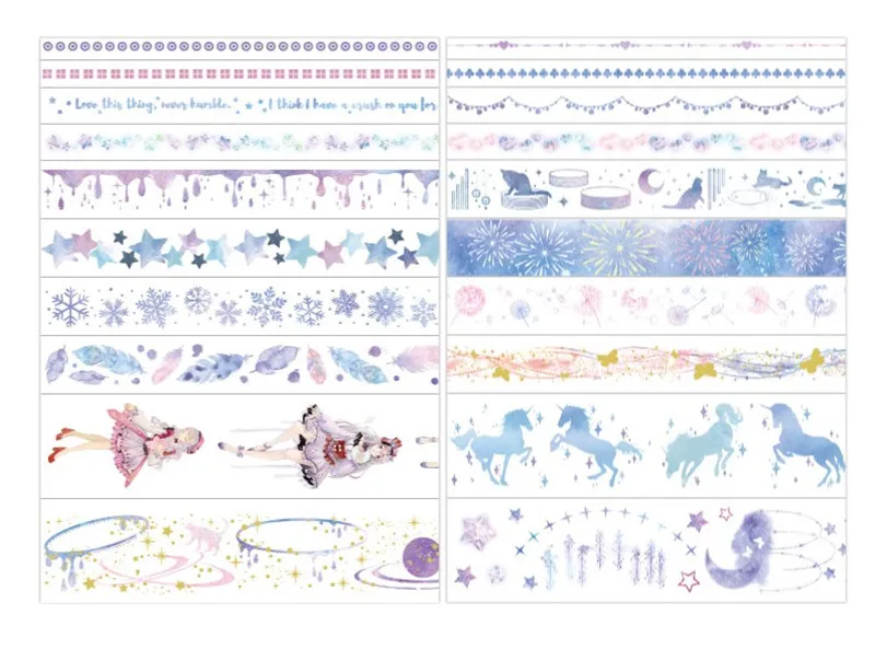 20 рулонов Washi клейкая лента наклейки самоклеящиеся дневник в стиле Скрапбукинг Фотоальбом для художественного оформления ногтей, ручная работа для детей подарки Домашний декор - Цвет: 2