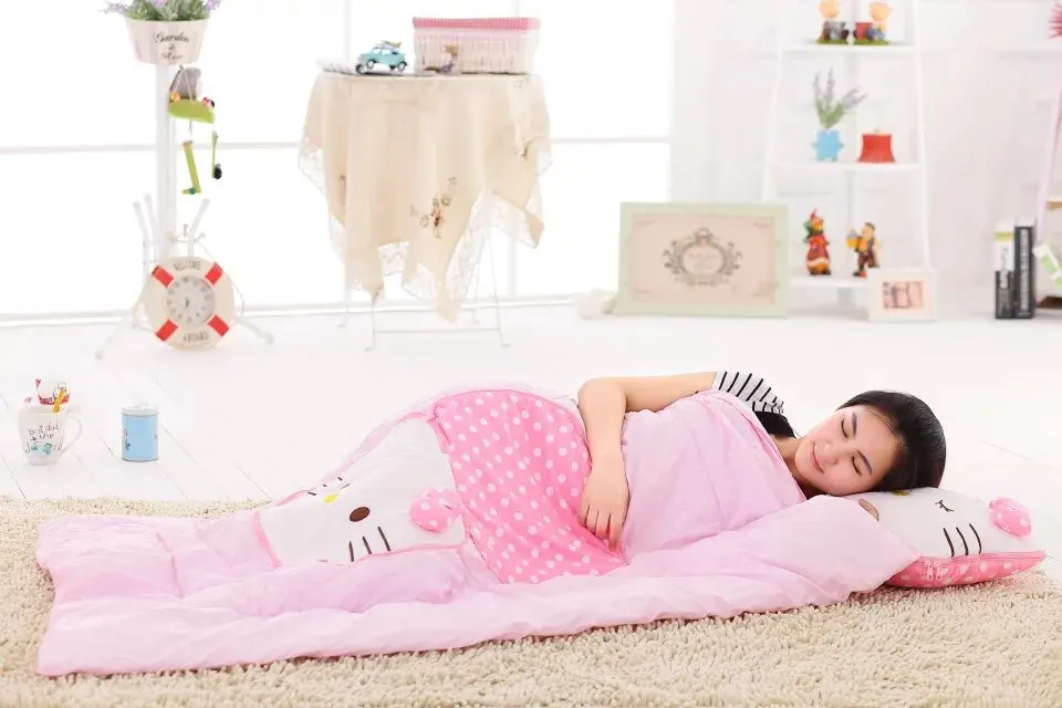 Мультяшный рисунок «hello kitty», чистый хлопок, Воздухопроницаемый чехол, двойного назначения, подушка, одеяло, «hello kitty», для офиса, на машине, летнее одеяло