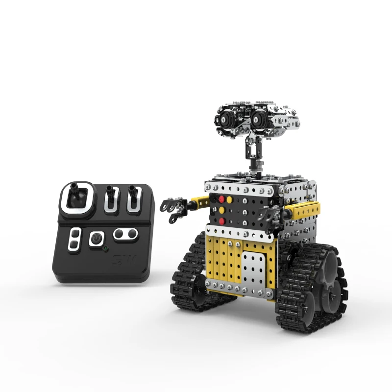 New Building Blocks DIY Alloy RC Robot Children's Educational Toys 728Pcs Stainless Steel Blocks Assembled Remote Control Robot 2