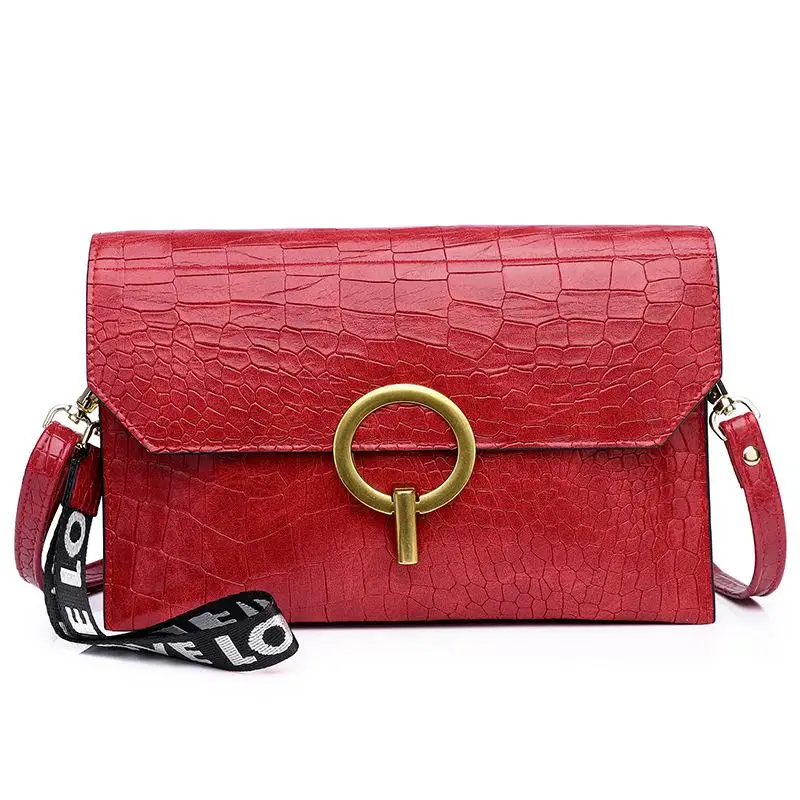 Новинка, женская сумка через плечо из искусственной кожи, женский клатч, сумка для мобильного телефона lychee, большая ВМЕСТИТЕЛЬНОСТЬ - Цвет: Red