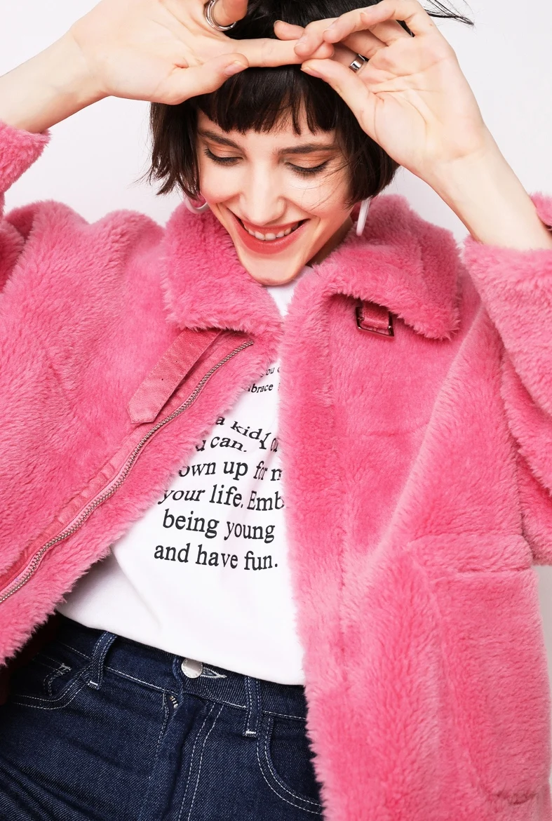 High Quality New Style Cold Resistant Artifact Deep Winter Women Female Fur Wool Coat Warm Fashion Loose Soft Big Size Thick