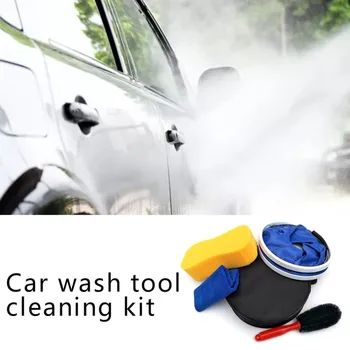 

5pcs Portable Tool Set Car Wash Combination Household Car Wash Towel Car Mop Dust Brush Car Cleaning Products Car