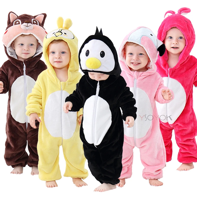 Pelele para recién nacido, niños y niñas, ropa de bebé, pijamas de niño pequeño, ropa de bebé de invierno, Pelele pingüino, disfraz de bebé|Peleles| - AliExpress